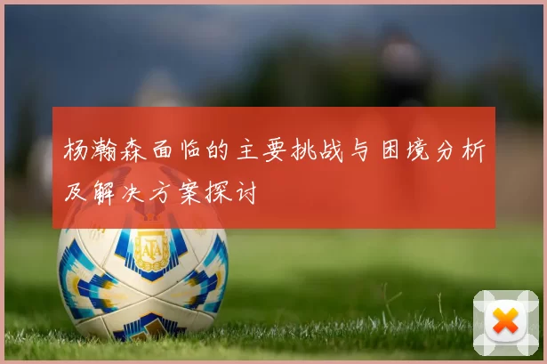 杨瀚森面临的主要挑战与困境分析及解决方案探讨